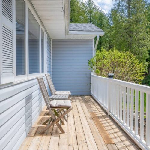 Enjoy the sunrise with a cup of coffee on the front porch.