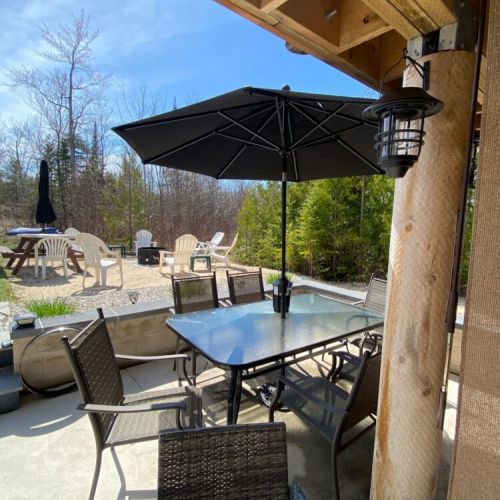 Choose between two beautiful outdoor dining areas, this one offers the perfect magical sunset.